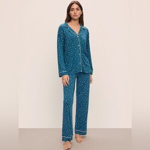 NWT, Eberjey Gisele Printed Modal Long PJ Set, Small, Ret $158